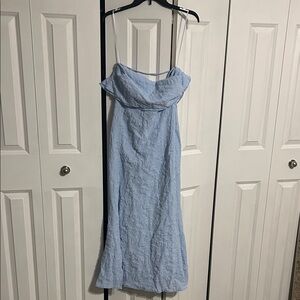 Hello Molly Strapless Light Blue Dress